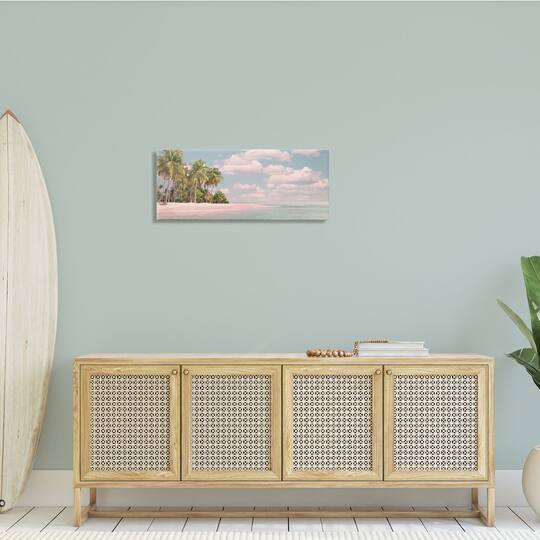 Stupell Industries Clear Water Tropical Beach Coast Sun Bleached Photography Canvas Wall Art